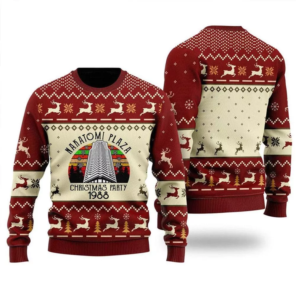 Die Hard Nakatomi Plaza Christmas Awesome 3d ugly sweatshirt