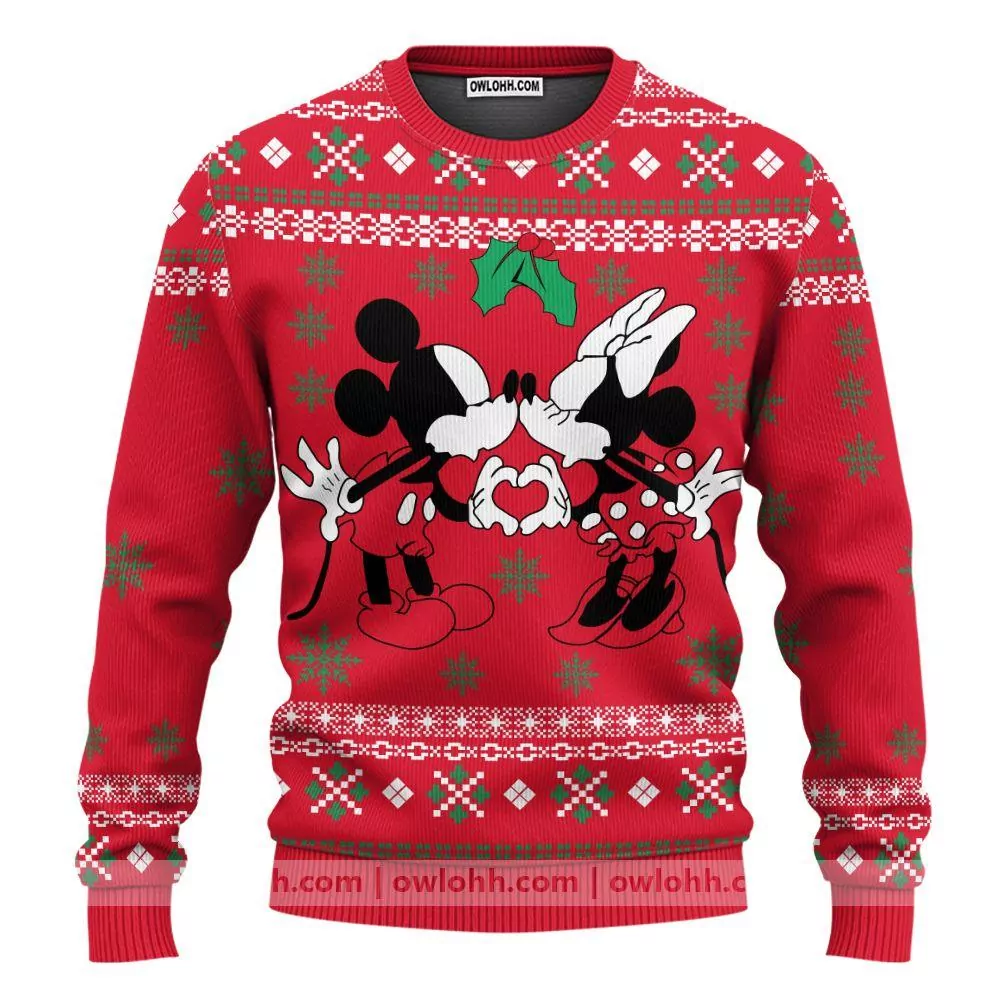 Disney Mickey Mouse And Minnie Mouse Awesome 3d ugly sweatshirt