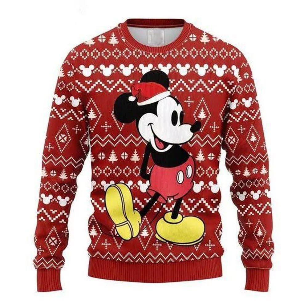 Disney Mickey Mouse And Minnie Mouse Awesome 3d ugly sweatshirt