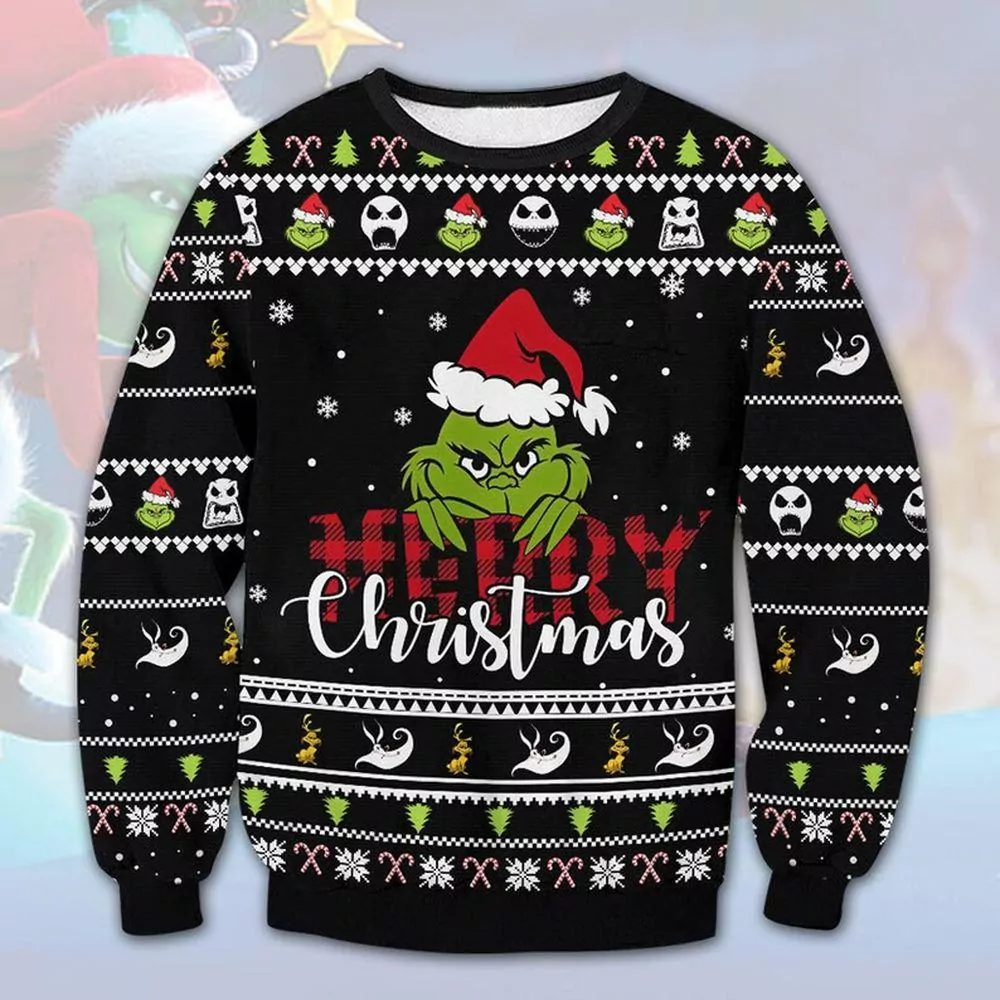 Drinkup Grinches Christmas Limited 3d ugly sweatshirt