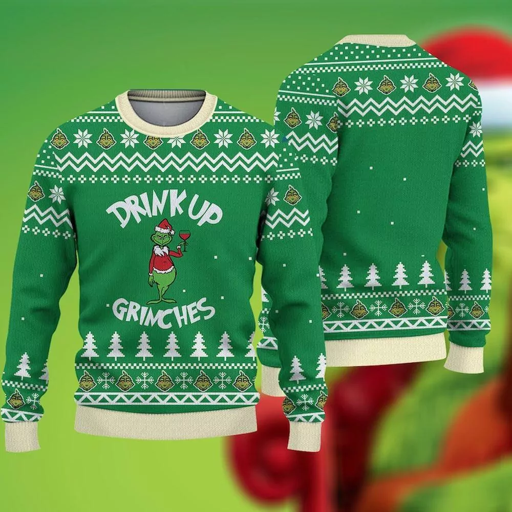 Drinkup Grinches Christmas Limited 3d ugly sweatshirt