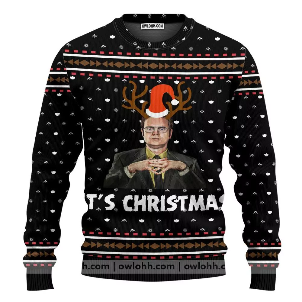 Dwight Schrute The Office Merry Schrutemas Christmas Limited 3d ugly sweatshirt
