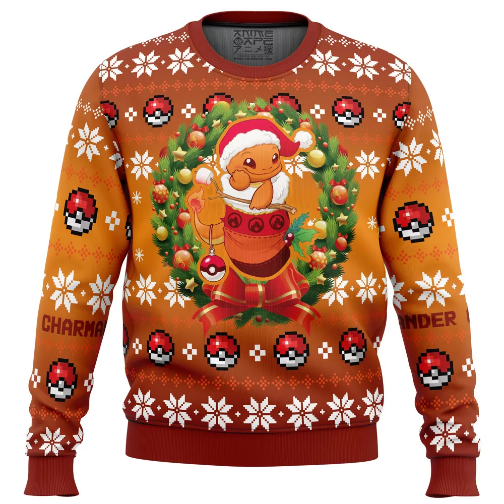 Eevee Merry Christmas Pokemon Christmas Holiday 3d ugly sweatshirt