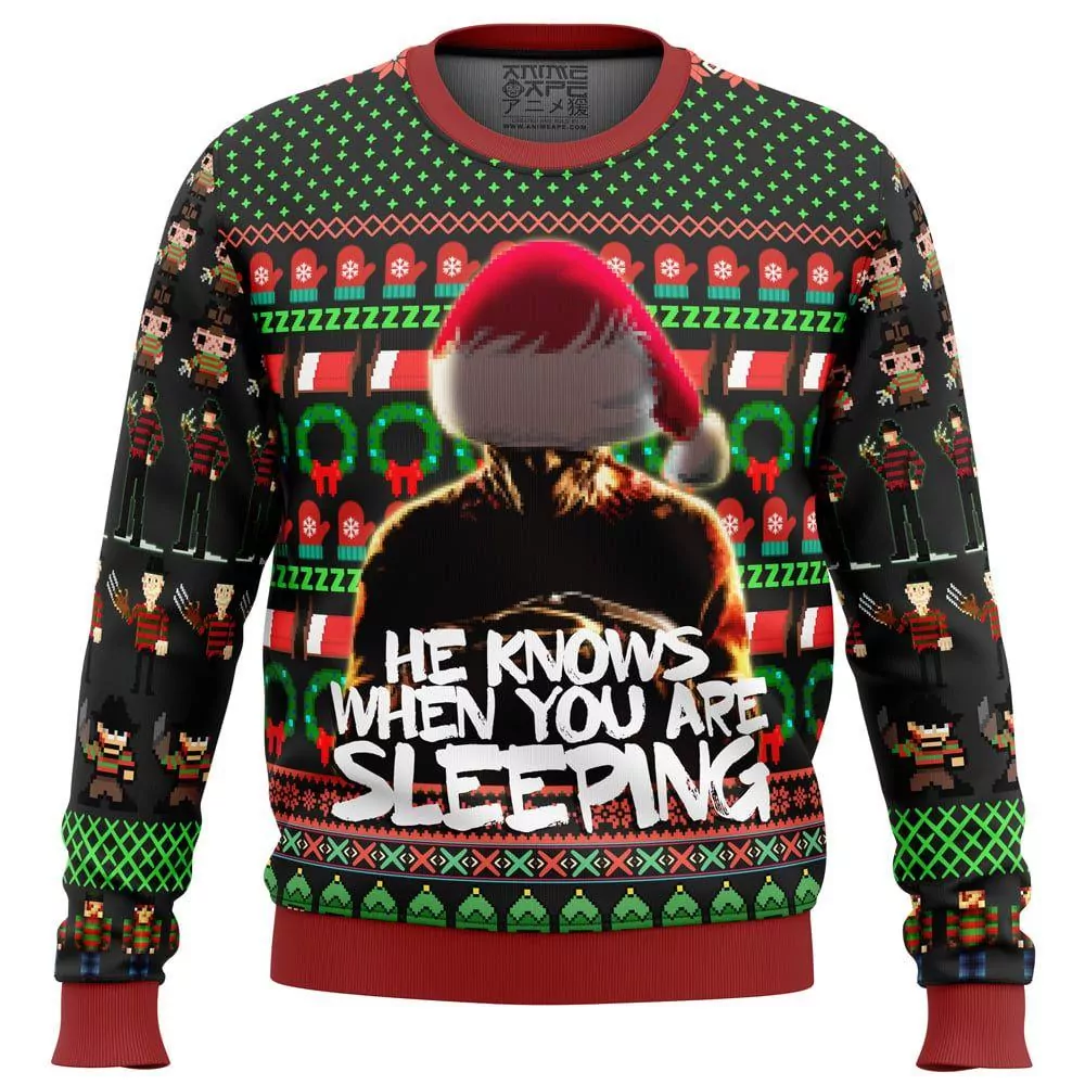 Freddy Krueger A Nightmare On Elm Street Party Ideas Christmas Awesome 3d ugly sweatshirt