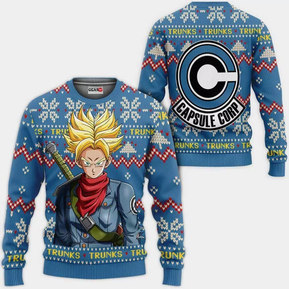 Future Trunks Christmas Anime Dragon Ball Xmas Awesome 3d ugly sweatshirt