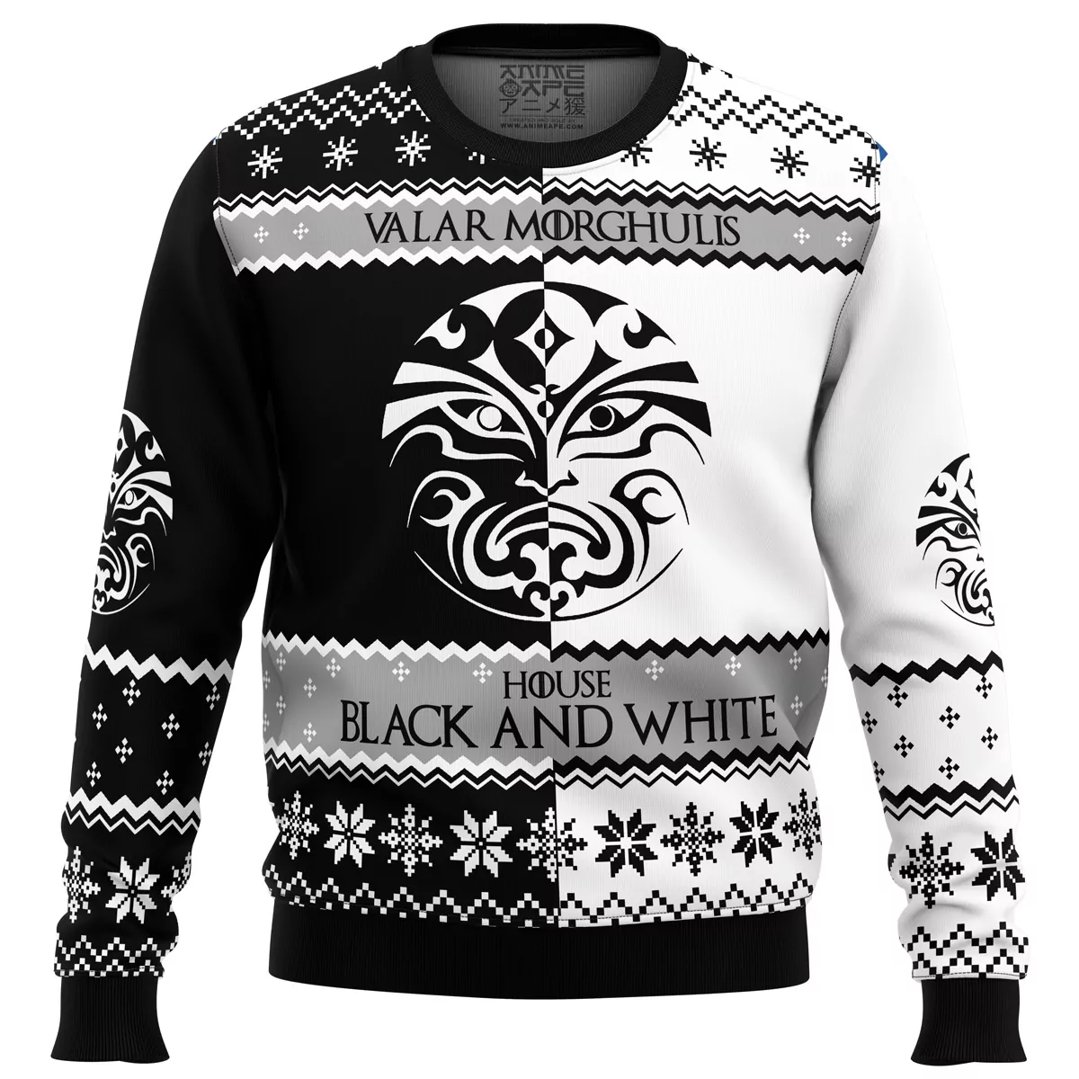 Game of Thrones House Black and White Christmas Holiday 3d ugly sweatshirt