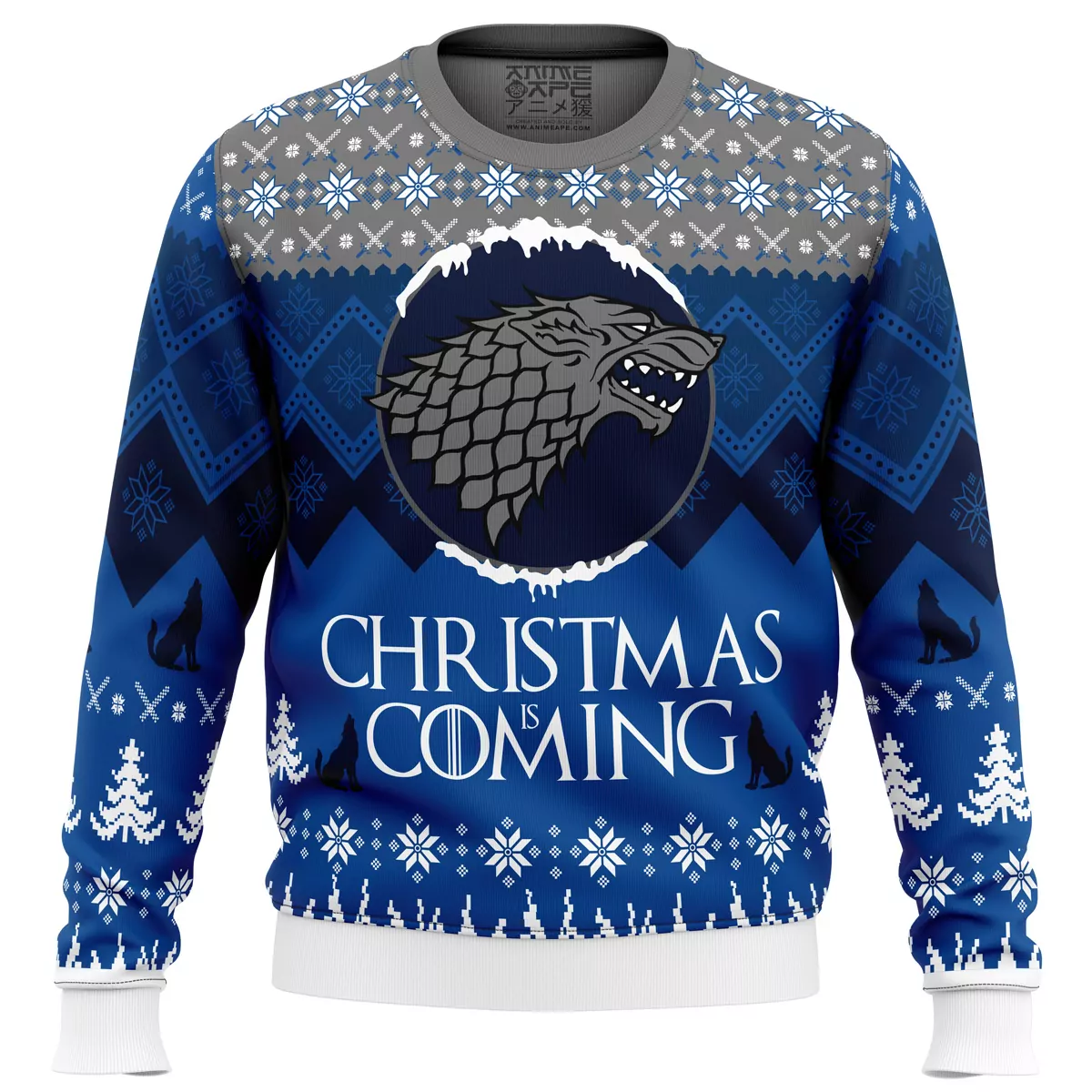 Game of Thrones House Stark Christmas Holiday 3d ugly sweatshirt