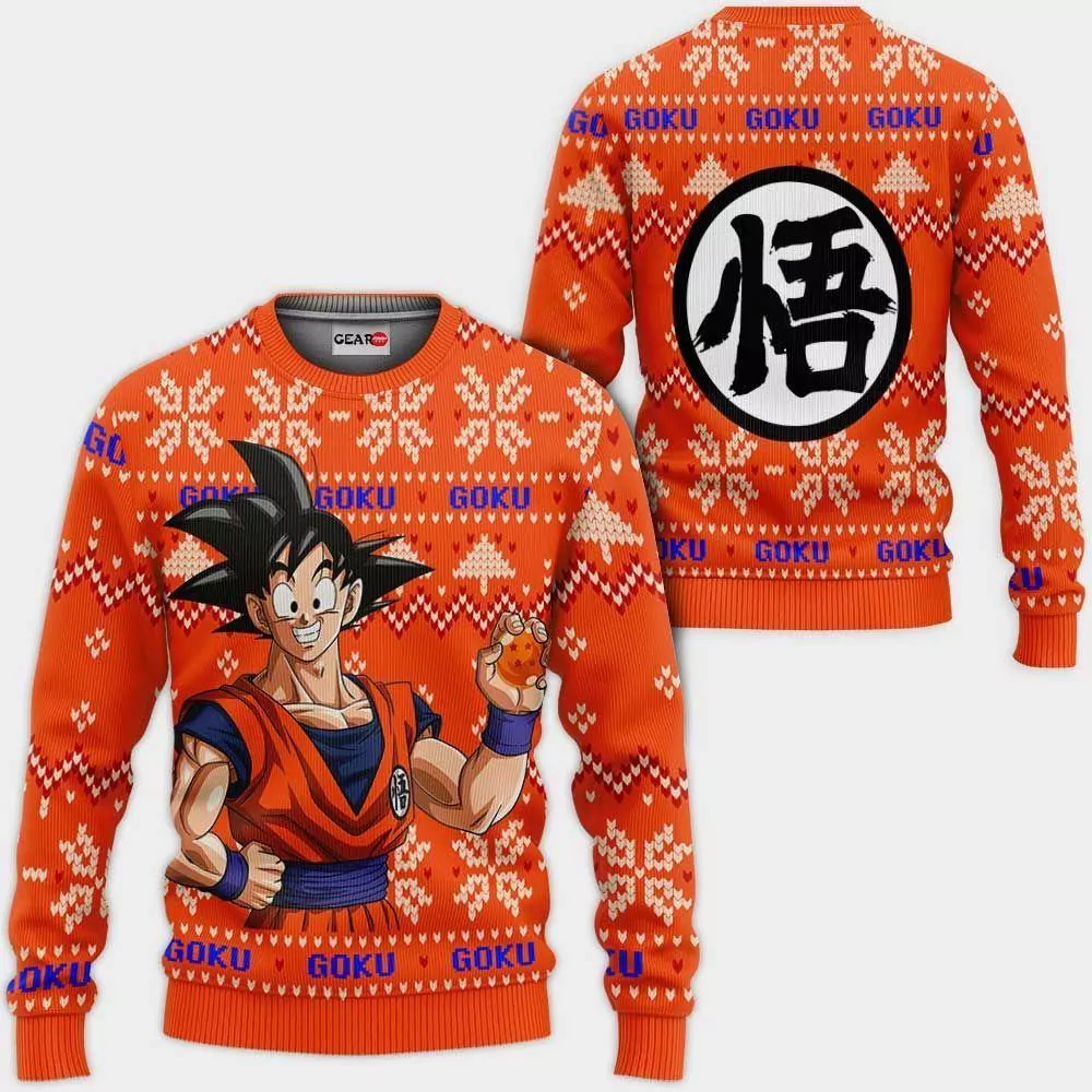 Goku Blue Christmas Anime Dragon Ball Xmas Limited 3d ugly sweatshirt