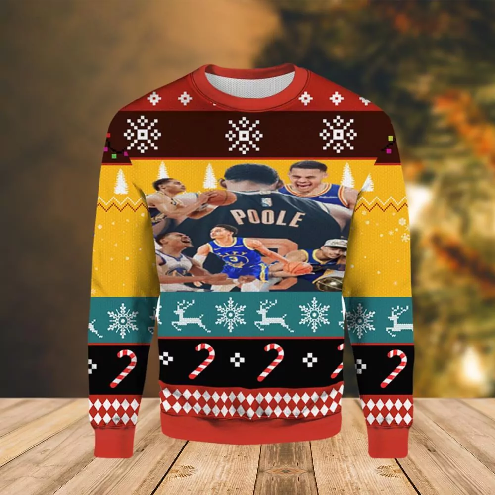 Golden State Warriors Jordan Poole Christmas Awesome 3d ugly sweatshirt