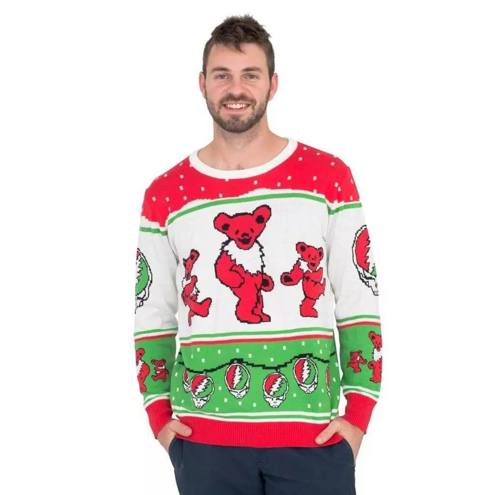 Grateful Dead Dancing Bears Christmas Limited 3d ugly sweatshirt