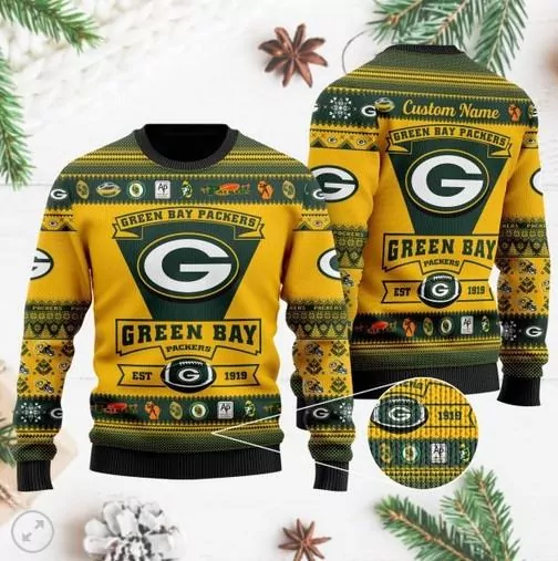 Grateful Dead Green Bay Packers Christmas Awesome 3d ugly sweatshirt