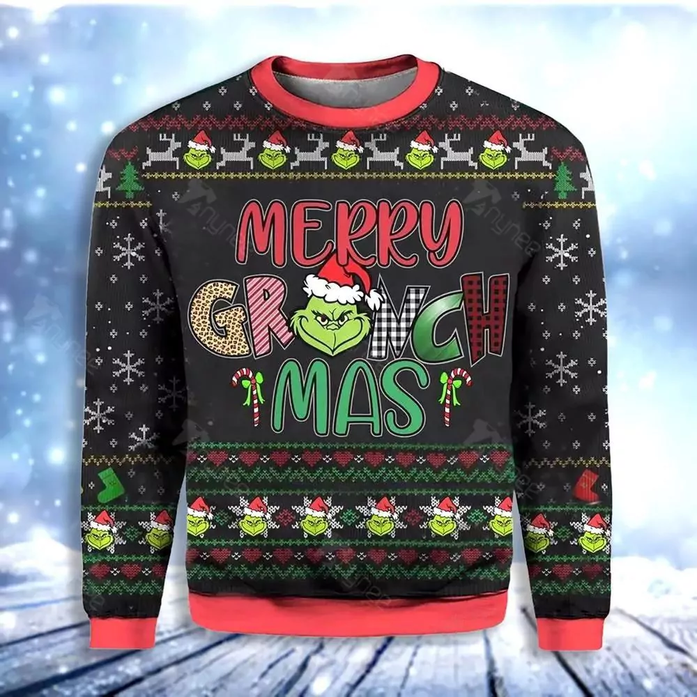 Grinch Christmas Amazing Idea Thanksgiving 3d ugly sweatshirt