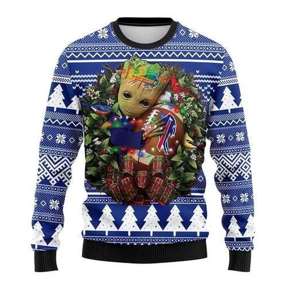 Groot Hug Buffalo Bills Christmas Limited 3d ugly sweatshirt