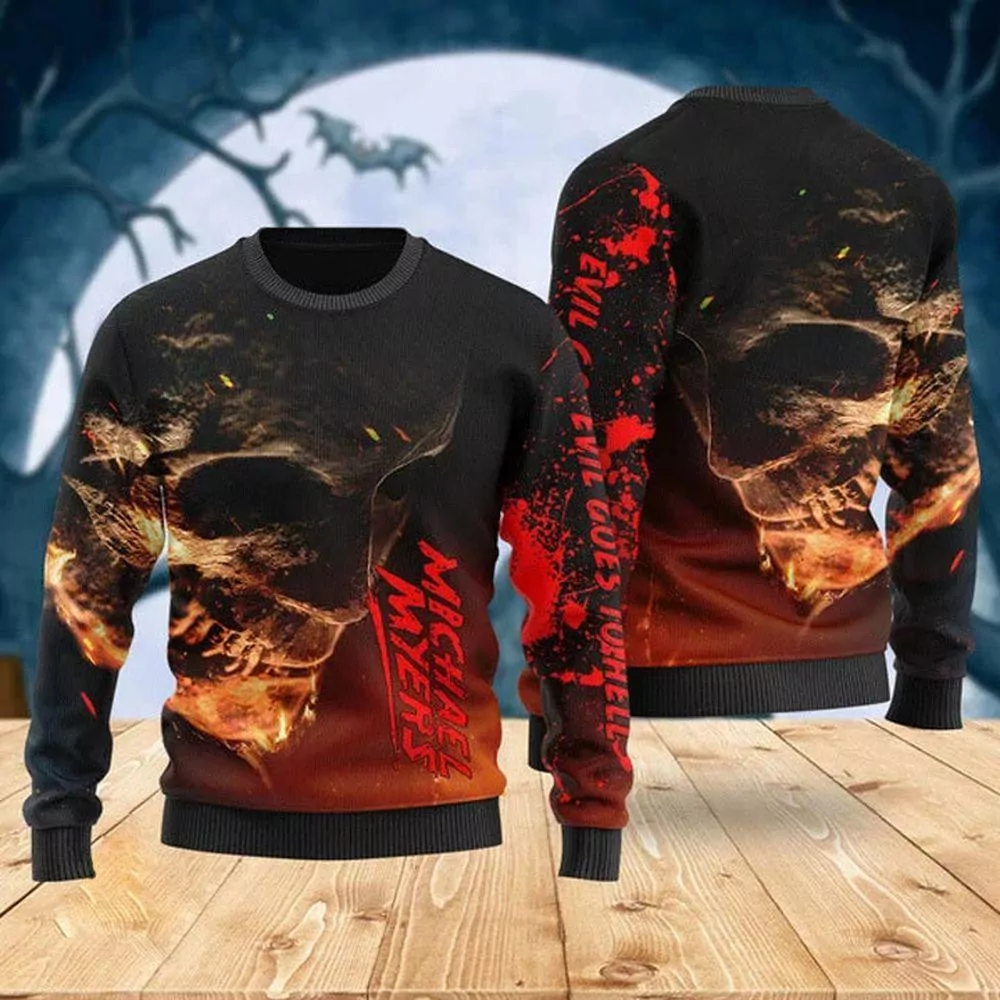 Halloween Horror Movie Characters Blood Scary Christmas Jumpers Limited 3d ugly sweatshirt