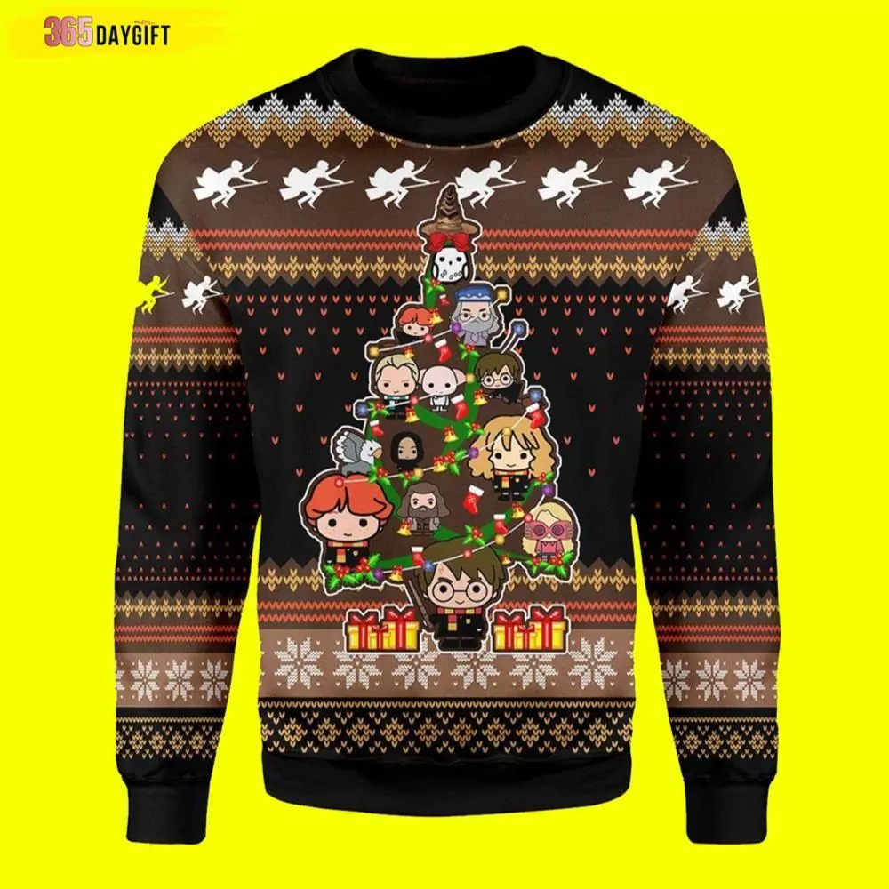 Harry Potter Christmas Tree Harry Potter Christmas Limited 3d ugly sweatshirt