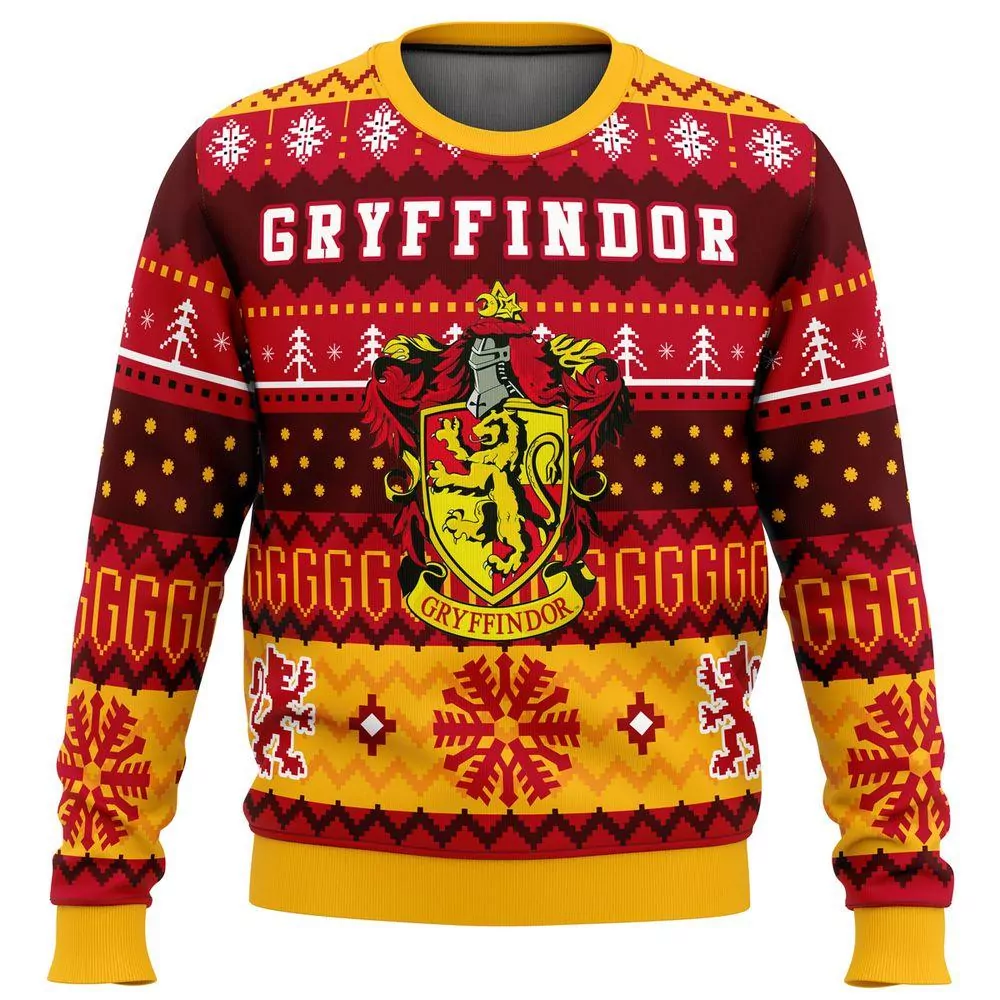 Harry Potter Gryffindor Christmas Ver 2 Custom Party Ideas Christmas Limited 3d ugly sweatshirt