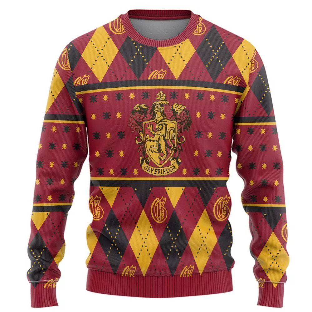 Harry Potter Gryffindor Christmas Ver 2 Custom Party Ideas Christmas Limited 3d ugly sweatshirt