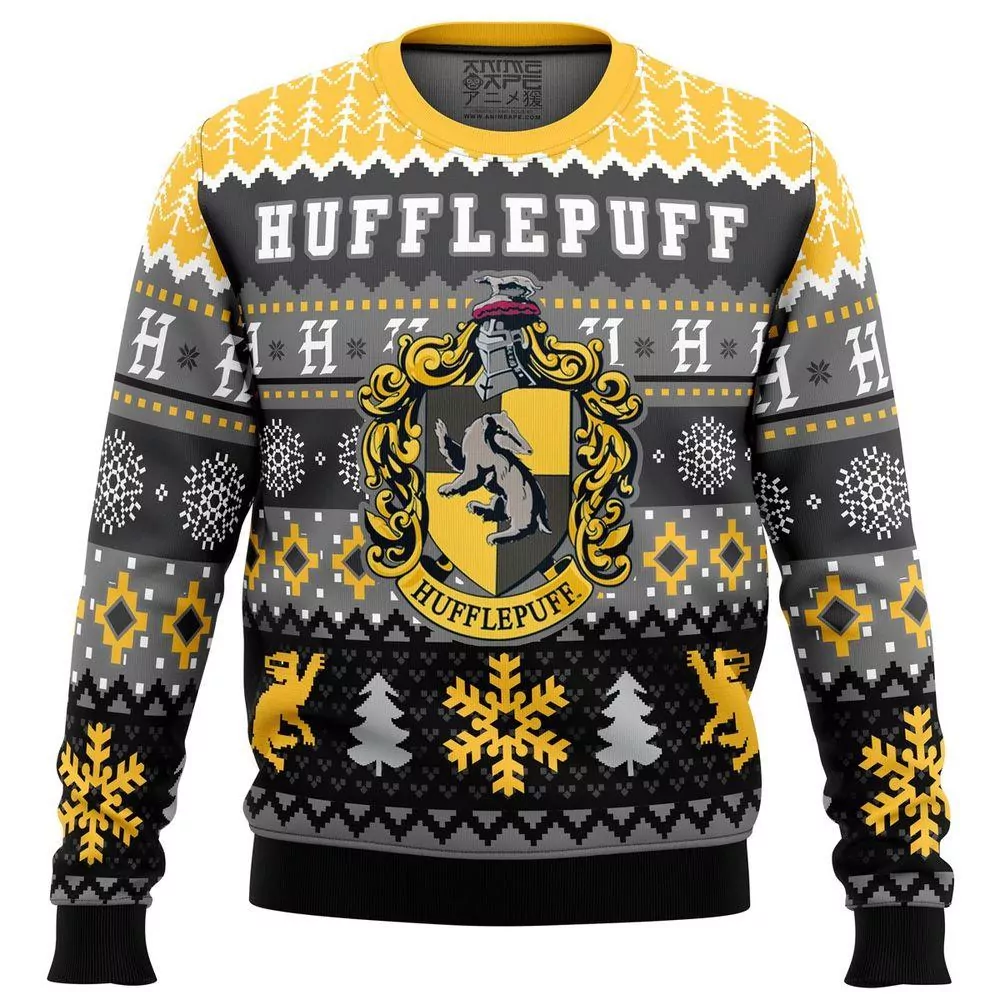 Harry Potter Hufflepuff House Christmas Awesome 3d ugly sweatshirt