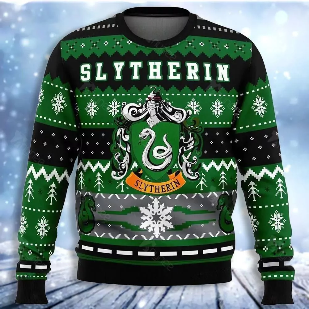 Harry Potter Slytherin House Christmas Awesome 3d ugly sweatshirt