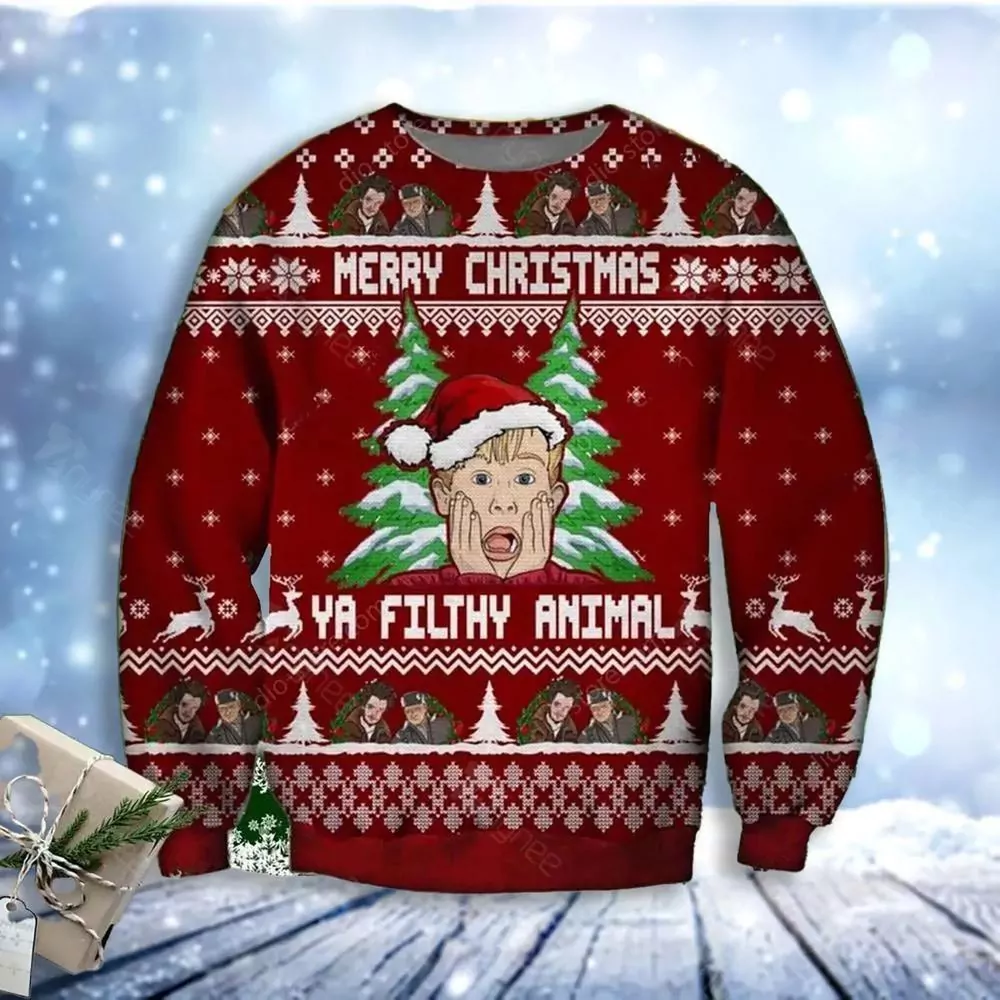 Home Alone Merry Christmas Ya Filthy Animal Sweate Limited 3d ugly sweatshirt
