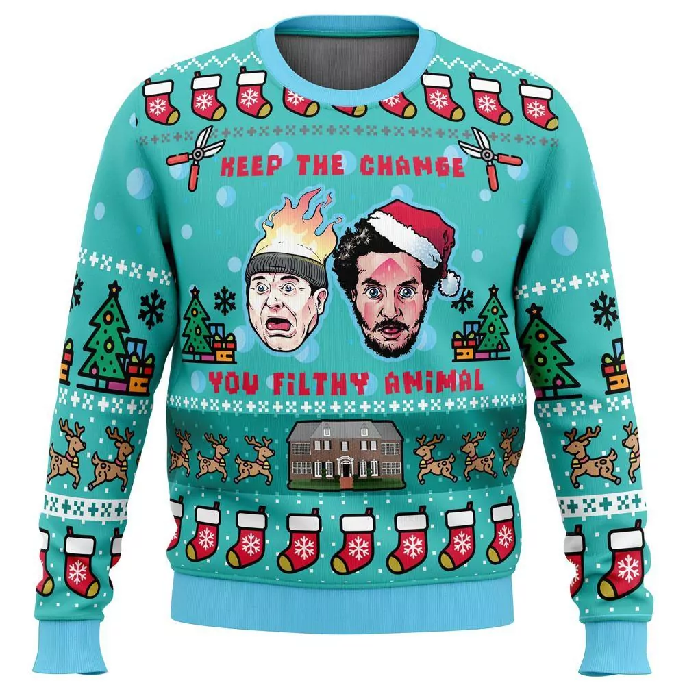 Home Alone Merry Christmas Ya Filthy Nimal Christmas 3d ugly sweatshirt