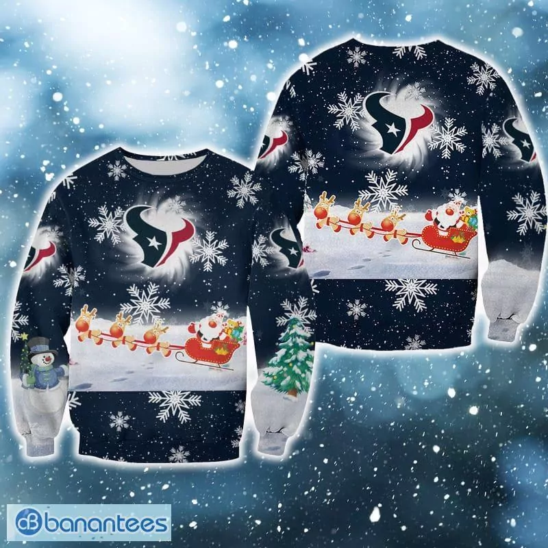 Houston Texans Christmas Pattern Cabin For Men And Women Gift Fans Holidays 3d ugly sweatshirt