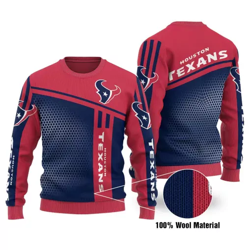 Houston Texans Christmas Pattern Cabin For Men And Women Gift Fans Holidays 3d ugly sweatshirt