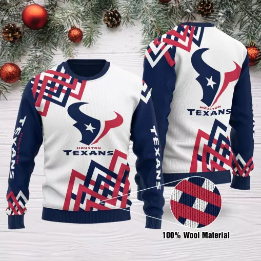 Houston Texans Christmas Pattern Cabin For Men And Women Gift Fans Holidays 3d ugly sweatshirt