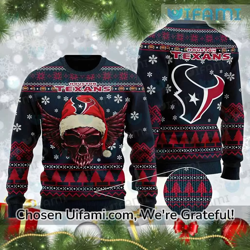 Houston Texans Grinch NFL christmas gift white edition 3d ugly sweatshirt