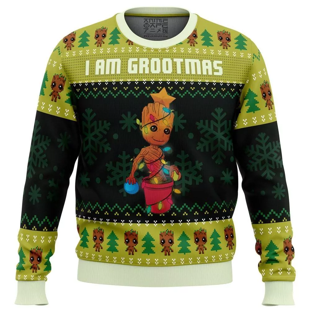 I Am Grootmas Guardians Of The Galaxy Marvel Christmas 3d ugly sweatshirt