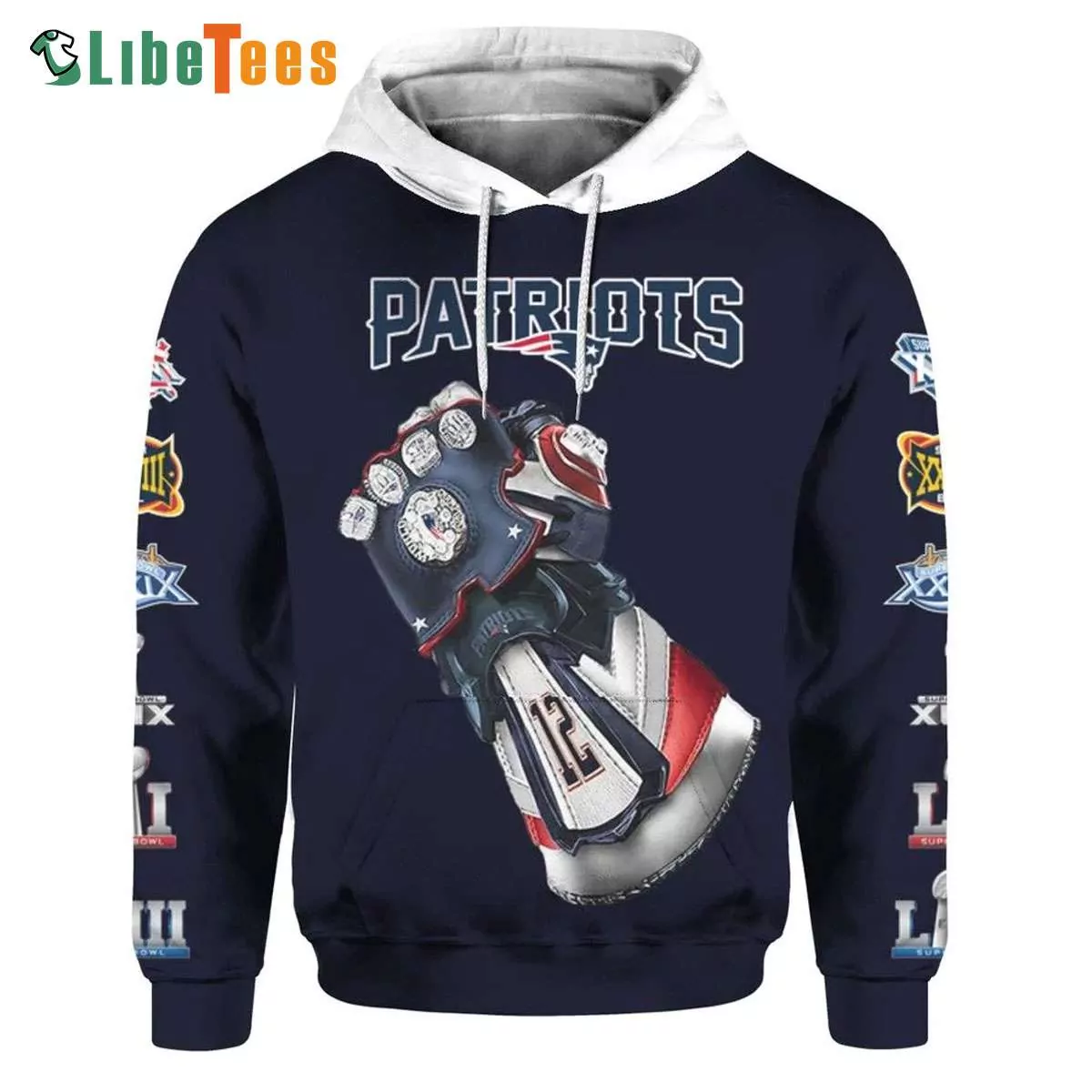 Infinity Gauntlet Super Bowls New England Patriots Gifts For New England Patriots Fans custom 3d