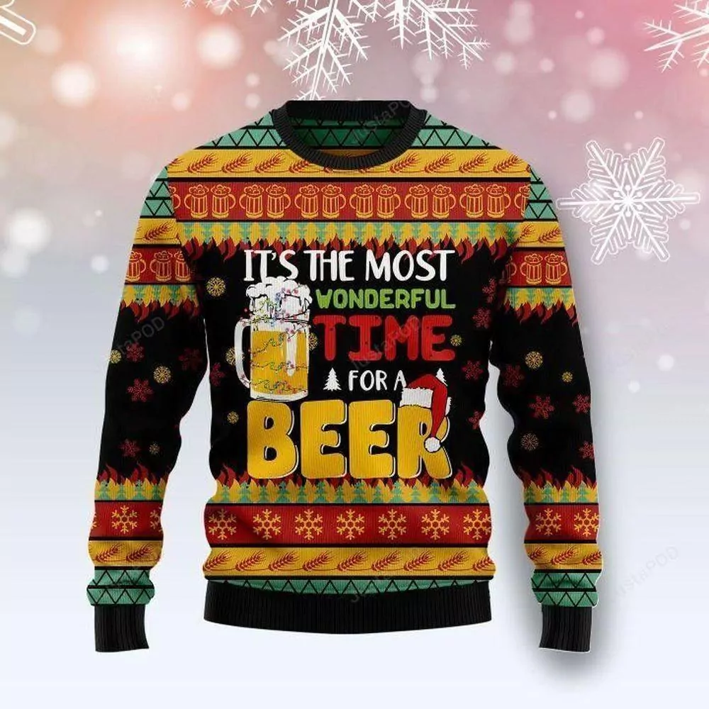 It Is The Most Wonderful Occasion For A Beer Christmas Limited 3d ugly sweatshirt