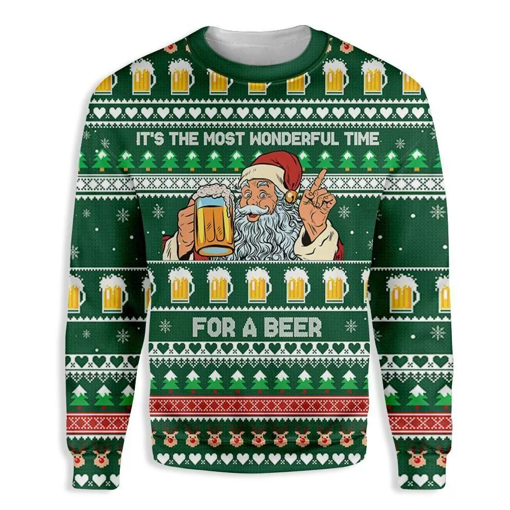 It Is The Most Wonderful Occasion For A Beer Christmas Limited 3d ugly sweatshirt