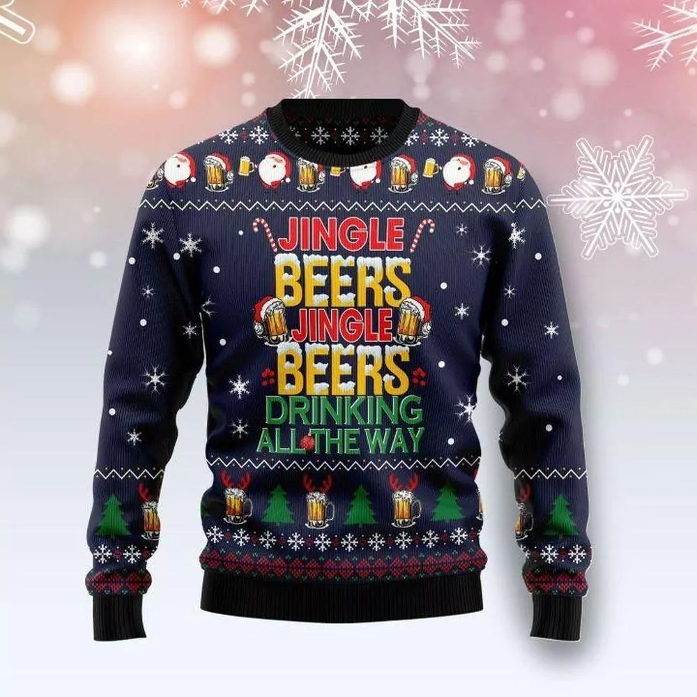 Its The Most Wonderful Time For A Beer Christmas Us3115 Awesome 3d ugly sweatshirt