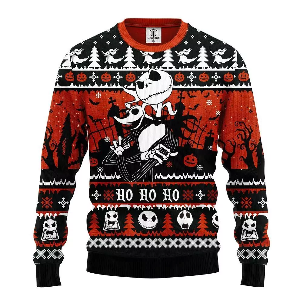 Jack And Zero Nightmare Before Christmas 252 Limited 3d ugly sweatshirt