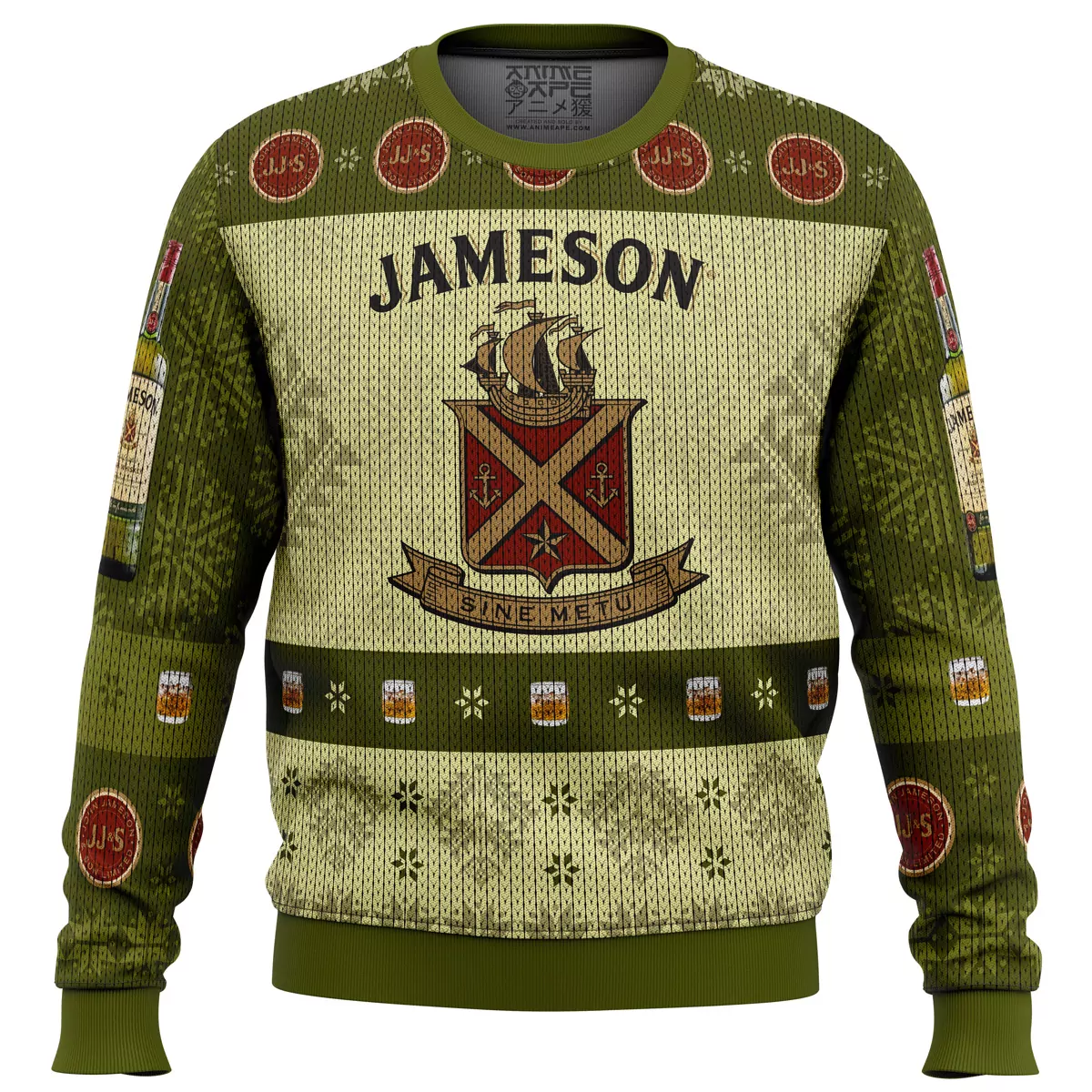 Jagermeister Green Christmas Holiday 3d ugly sweatshirt