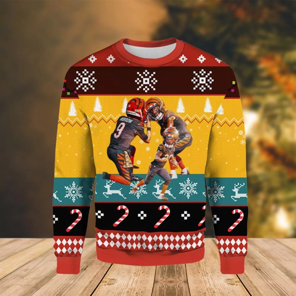 Joe Burrow Cincinnati Bengals Christmas Awesome 3d ugly sweatshirt