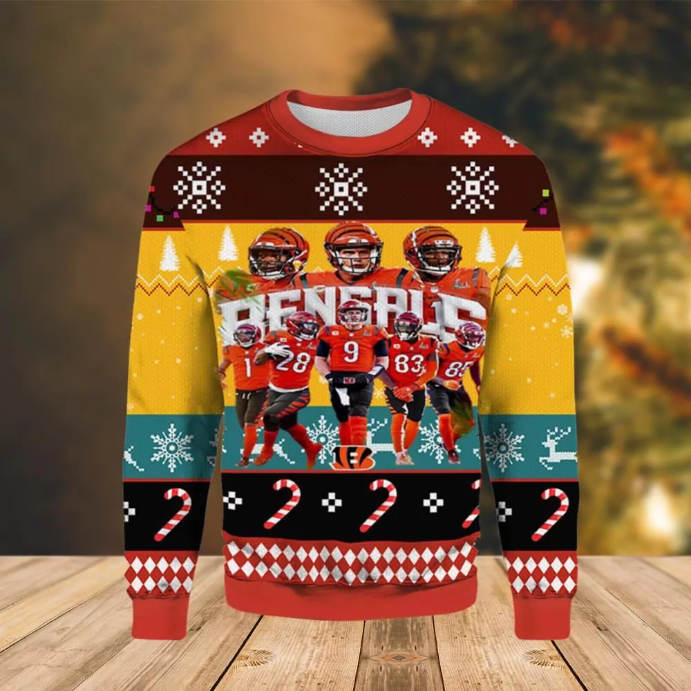Joe Burrow Cincinnati Bengals Christmas Awesome 3d ugly sweatshirt