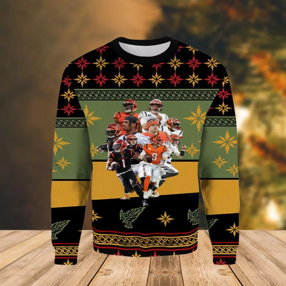 Joe Burrow Cincinnati Bengals Christmas Awesome 3d ugly sweatshirt