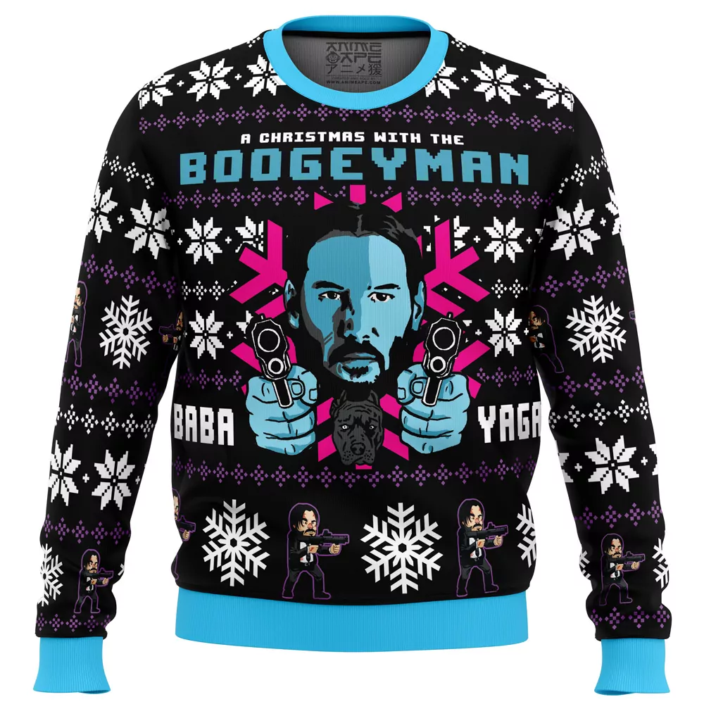 John Wick Christmas Holiday 3d ugly sweatshirt