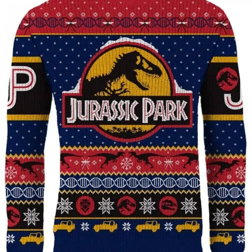 Jurassic Park Christmas Uhfinds A Way Christmas 3d ugly sweatshirt