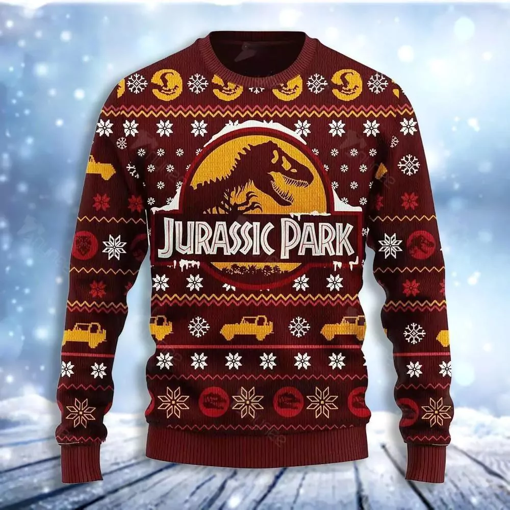 Jurassic World Christmas 3d ugly sweatshirt