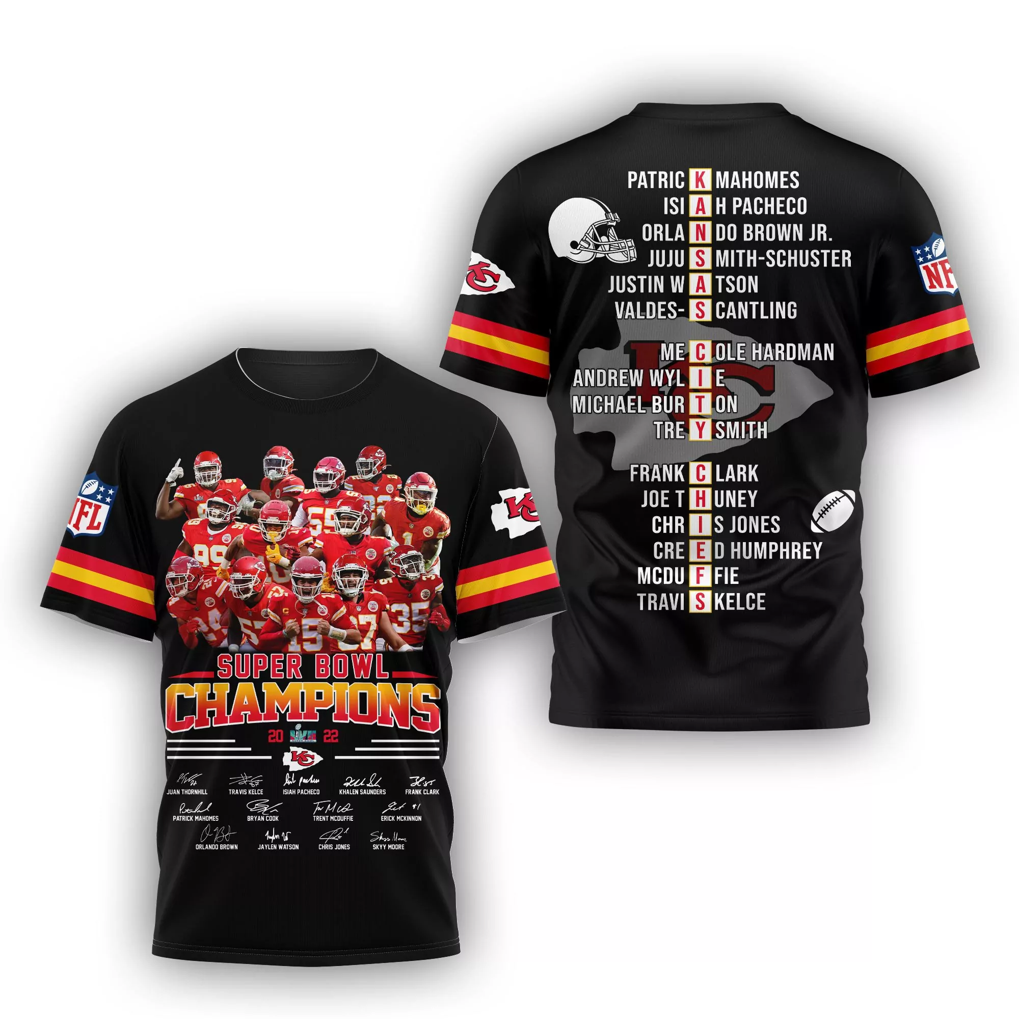 Justin Watson Kansas City Chiefs American Football Conference Champions s 3d tshirt