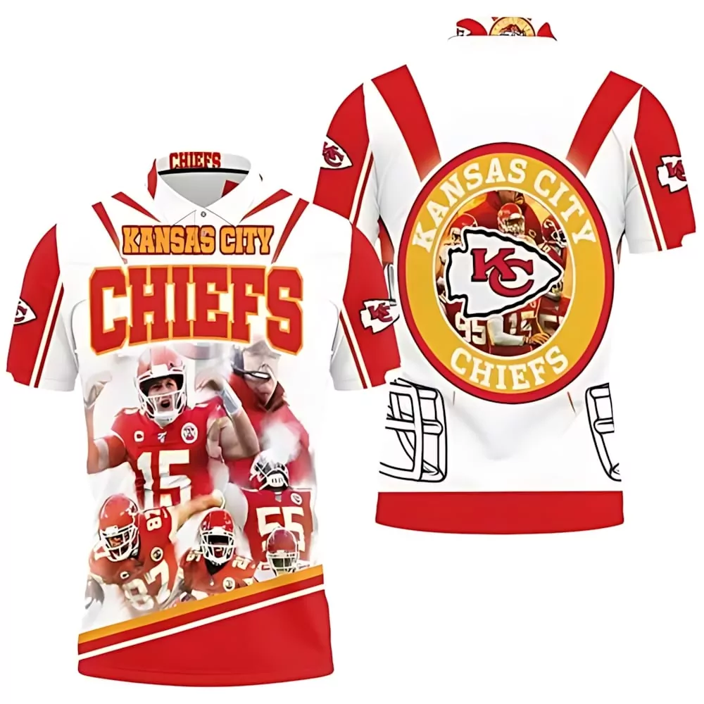 Kansas City Chiefs 100 Receptions Star 3d polo