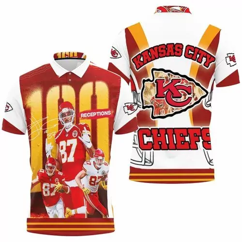 Kansas City Chiefs 100 Receptions Star 3d polo