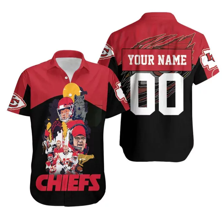 Kansas City Chiefs Andy Reid Team Wolf Hawaiian 3d hawaiian Shirt
