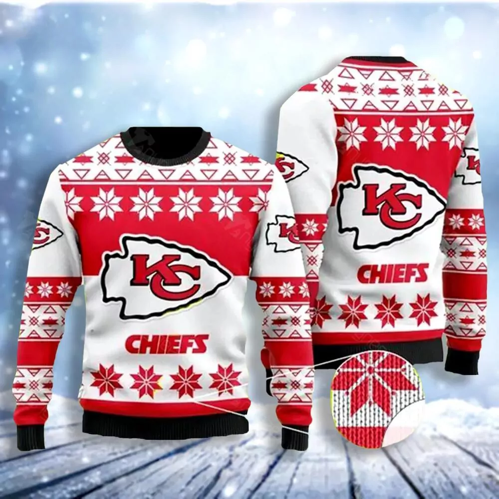Kansas City Chiefs Championship Spirit Christmas 3d ugly sweatshirt