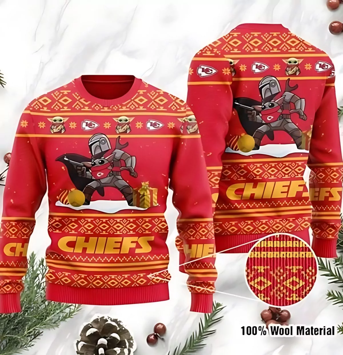 Kansas City Chiefs Championship Spirit Christmas 3d ugly sweatshirt