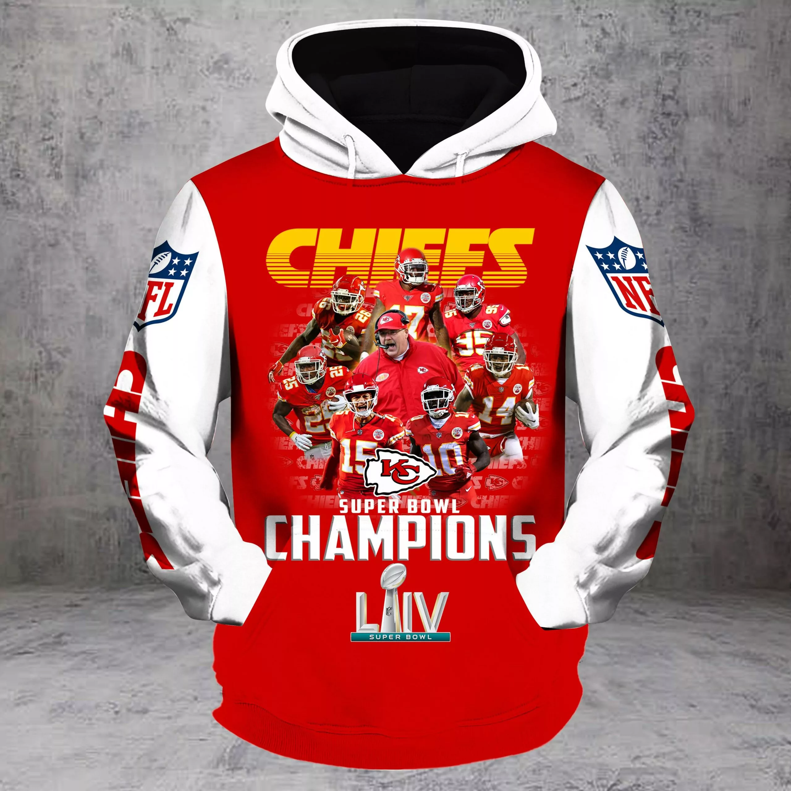 Kansas City Chiefs Christmas Reindeer Zip Up 36010 3d