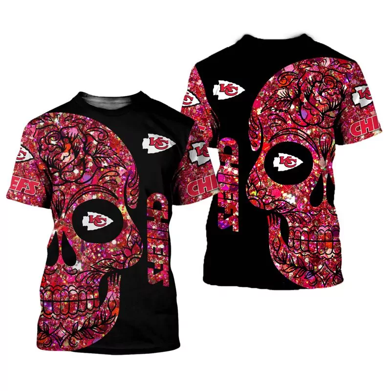 Kansas City Chiefs Christmas Skull Limited Edition Unisex s 32710 3d tshirt